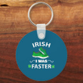 Iers Ik Was Sneller Grappig Hardlopen St. Patrick' Sleutelhanger (Voorkant)