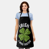 Iers Ik Was Sneller Lopend Rennen St. Patrick's Da Schort (Gedragen)