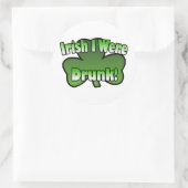 Iers Ik werd Drink Sticker (Tas)