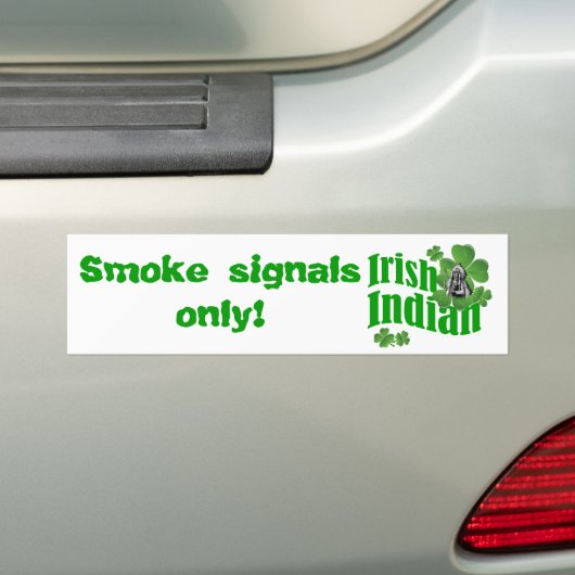 Iers-indiaan Bumpersticker (Op auto)