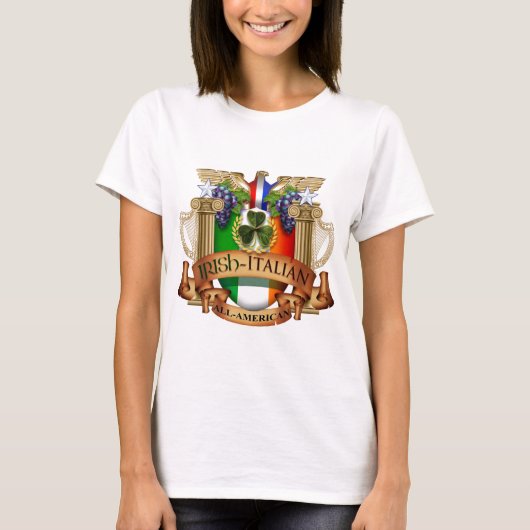 Iers Italiaans alle Amerikaans T-shirt (Voorkant)