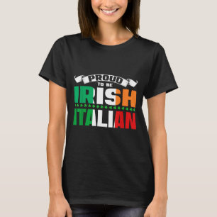 Iers Italiaans Erfgoed Ontwerp Trots Om Iers Te Zi T-shirt