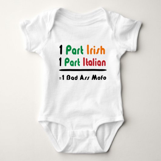 Iers Italiaans Funny Organic Baby Shirt (Voorkant)