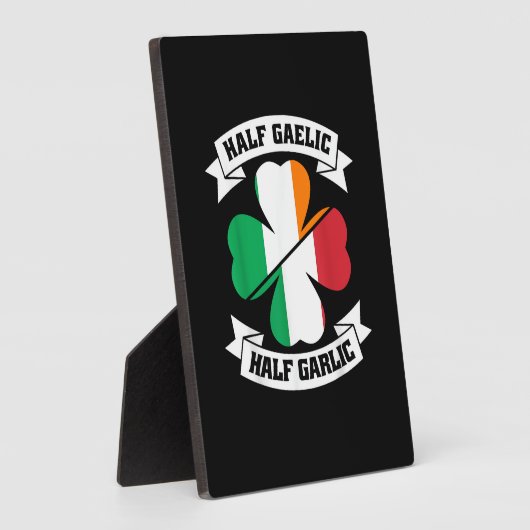 Iers Italiaans Half Gaelic Half Garlic Saint Patri Fotoplaat (Zijkant)
