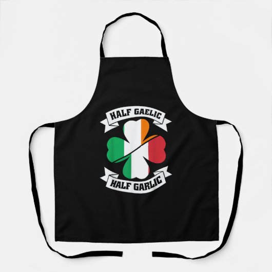 Iers Italiaans Half Gaelic Half Garlic Saint Patri Schort (Voorkant)