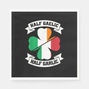 Iers Italiaans Half Gaelic Half Garlic Saint Patri Servet