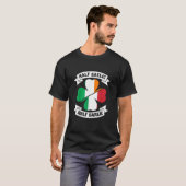 Iers Italiaans Half Gaelic Half Garlic Saint Patri T-shirt (Voorkant volledig)