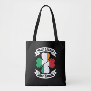Iers Italiaans Half Gaelic Half Garlic Saint Patri Tote Bag