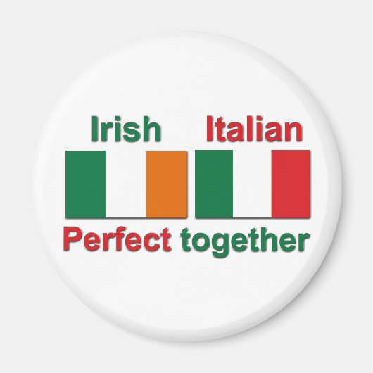 Iers Italiaans - perfect bij elkaar! Magneet (Voorkant)