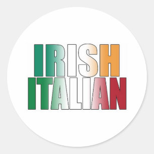 Iers Italiaans Ronde Sticker
