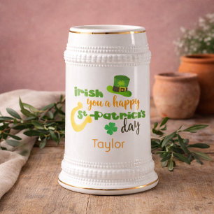 Iers je een gelukkige St Patricks Day Bierpul