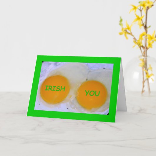 Iers je een speciale Sint Patrick Dag Kaart (Gele Bloem)