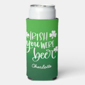 Iers je was een biergradiënt St. Patrick's Day Seltzer Blikjeskoeler (Seltzer Achterkant)