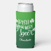 Iers je was een biergradiënt St. Patrick's Day Seltzer Blikjeskoeler (Seltzer Voorkant)