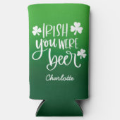Iers je was een biergradiënt St. Patrick's Day Seltzer Blikjeskoeler (Voorkant)