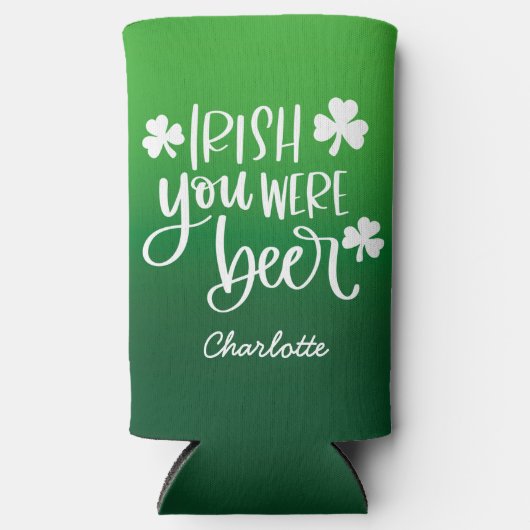 Iers je was een biergradiënt St. Patrick's Day Seltzer Blikjeskoeler (Voorkant)