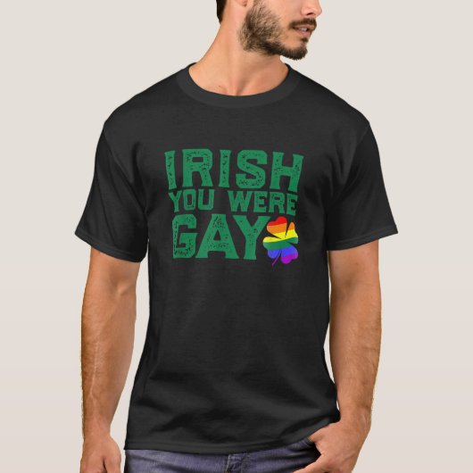 IERS JE WAS HOMOSEKSUEEL LGBT St Patricks Day Funn T-shirt (Voorkant)