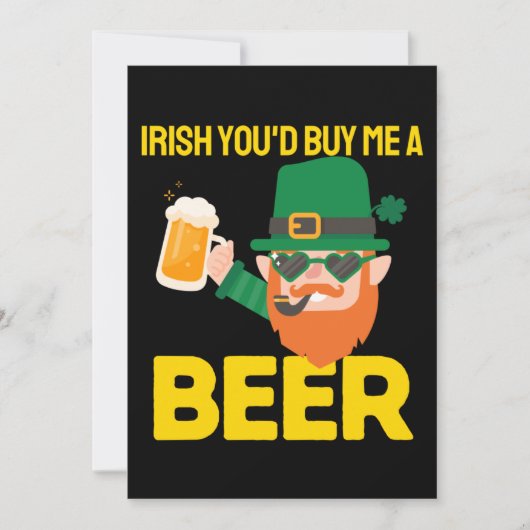 Iers Je zou me een biertje kopen St. Patrick's Day Kaart (Voorkant)