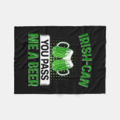 Iers kan me een biertje geven fleece deken (Voorkant (Horizontaal))