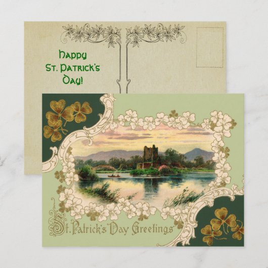  Iers Kasteel St. Patrick's Day Briefkaart (Voorkant / Achterkant)