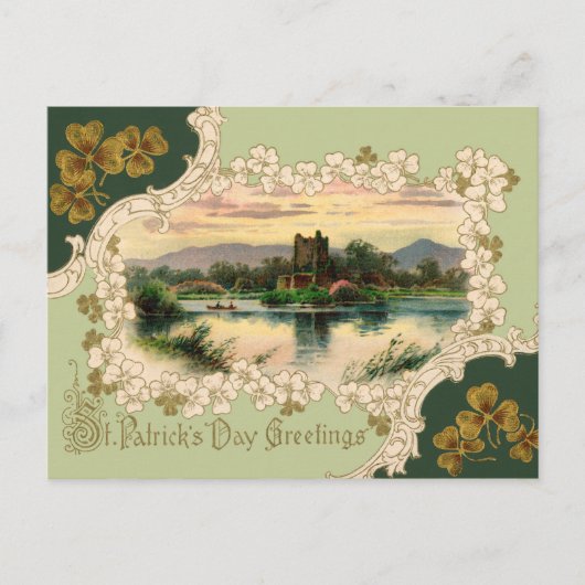  Iers Kasteel St. Patrick's Day Briefkaart (Voorkant)