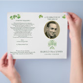 Iers katholiek begrafenisprogramma, gedenkteken (p flyer (Hand)