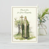 Iers katholiek medeleven bedankkaart (Staand voorkant)