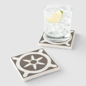 Iers Keltisch Art Design Black Star Stenen Onderzetter (Zijkant)