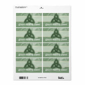 Iers Keltisch Knooplabel voor bruiloft douche Etiket (Full Sheet)