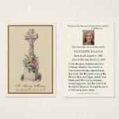 Iers Keltisch Kruis Bloemen Begrafenis Kaart (Voorkant /achterkant)