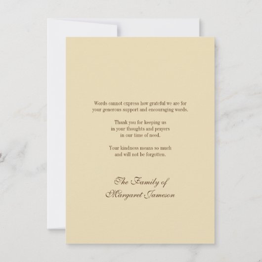 Iers Keltisch Kruis Bloemen Condoleance Bedankkaart (Achterkant)