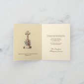 Iers Keltisch Kruis Bloemen Condoleance Bedankkaart (Binnen)