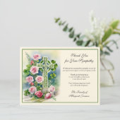 Iers Keltisch Kruis Shamrocks Sympathie Condoleanc Bedankkaart (Staand voorkant)