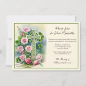 Iers Keltisch Kruis Shamrocks Sympathie Condoleanc Bedankkaart (Voorkant)