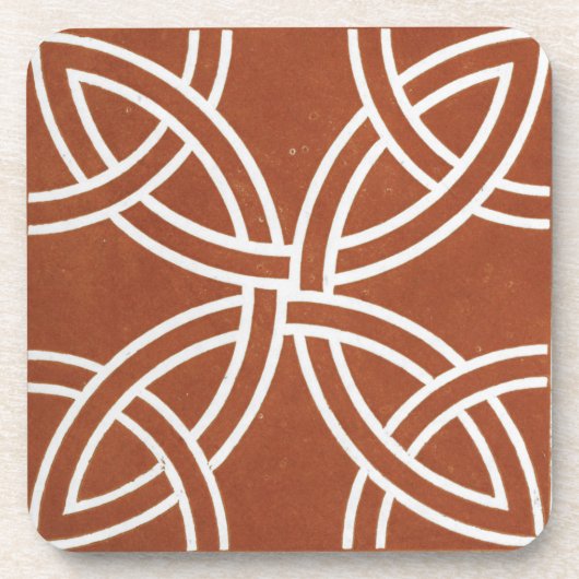 Iers Keltisch Kunstontwerp rood Bier Onderzetter (Voorkant)