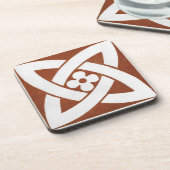  Iers Keltisch Kunstontwerp rood Bier Onderzetter (Linkerzijde)