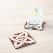  Iers Keltisch Kunstontwerp rood Bier Onderzetter (Rechterzijde)