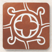  Iers Keltisch Kunstontwerp rood Onderzetter (Voorkant)