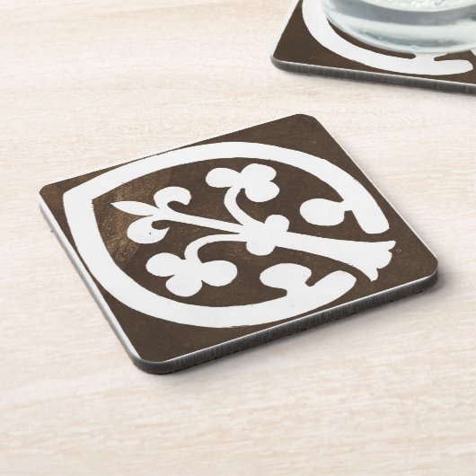  Iers Keltisch Kunstontwerp zwart Onderzetter (Linkerzijde)