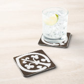 Iers Keltisch Kunstontwerp zwart Onderzetter (Rechterzijde)