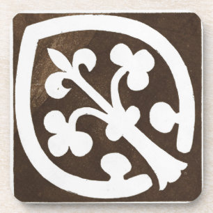 Iers Keltisch Kunstontwerp zwart Onderzetter