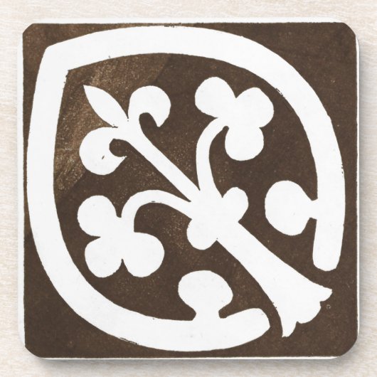 Iers Keltisch Kunstontwerp zwart Onderzetter (Voorkant)