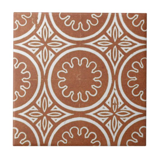  Iers keramisch kunstontwerp rood Tegeltje (Voorkant)