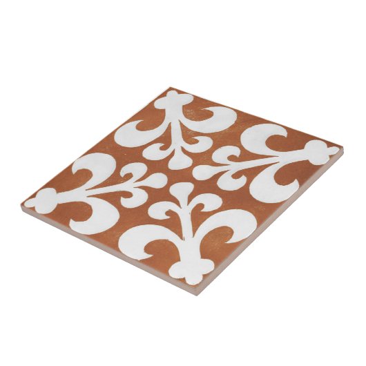 Iers keramisch kunstontwerp rood Tegeltje (Zijkant)