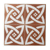  Iers keramisch kunstontwerp rood Tegeltje (Voorkant)