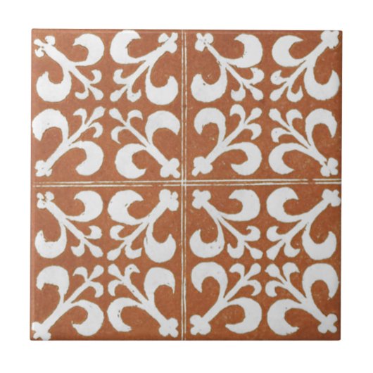  Iers keramisch kunstontwerp rood Tegeltje (Voorkant)