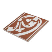 Iers keramisch kunstontwerp rood Tegeltje (Zijkant)