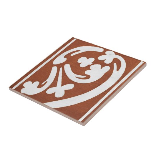  Iers keramisch kunstontwerp rood Tegeltje (Zijkant)