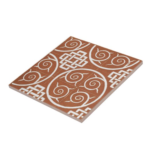  Iers keramisch kunstontwerp rood Tegeltje (Zijkant)