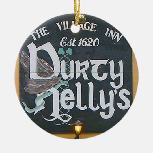 Iers kerstfeest, Durty Nelly's & Nollaig Keramisch Ornament (Voorkant)